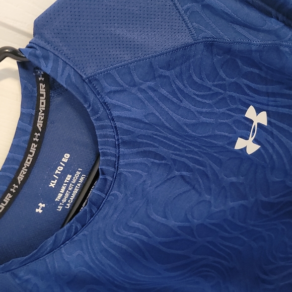 Under Armour MK1 TEE Blue Xl HeatGear Athletic Tee - Picture 4 of 5